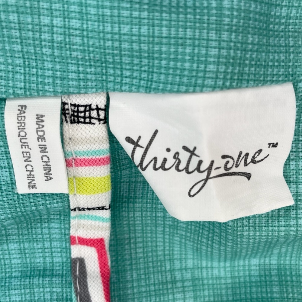 Thirty-one Retired Roundabout Party Punch Reversible Cotton Crossbody Hobo Bag - Picture 15 of 16